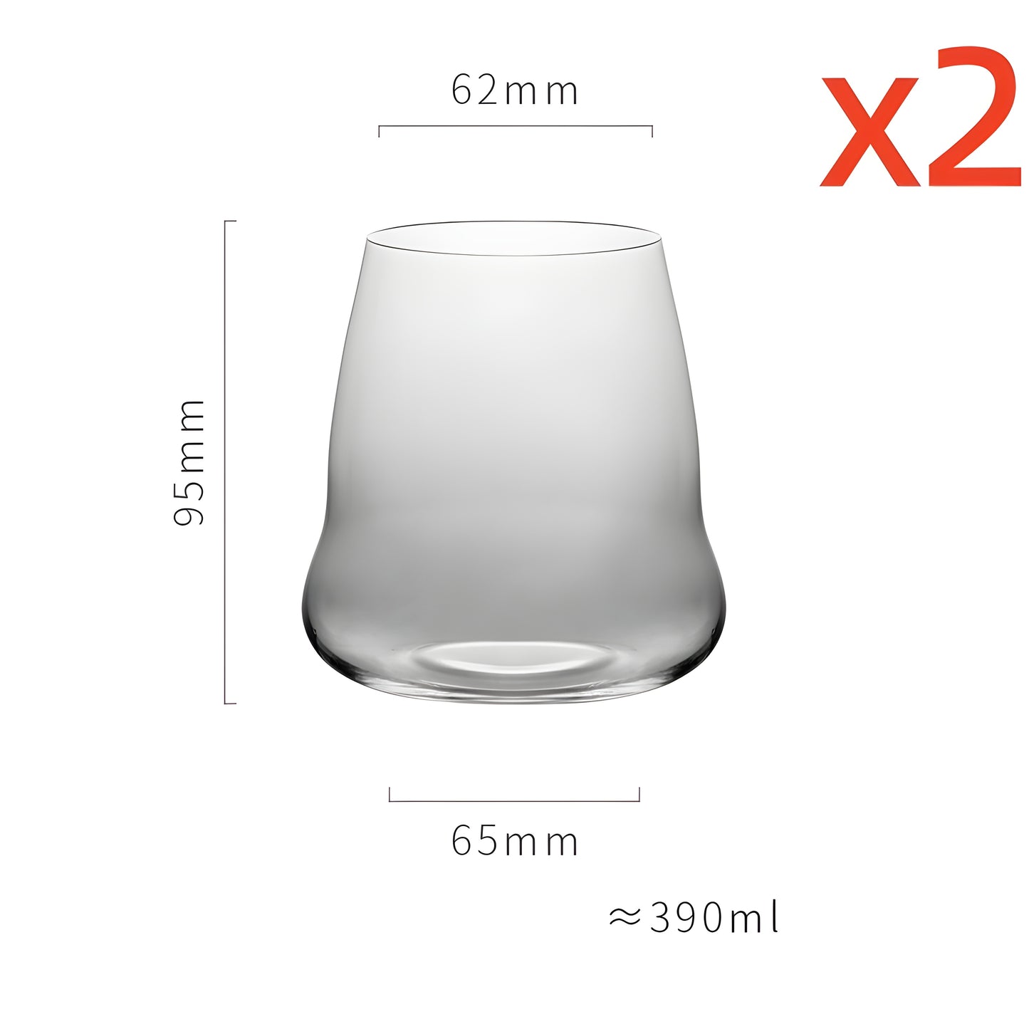 Coppia di Bicchieri Tumbler “Clouds” – Low/Highball