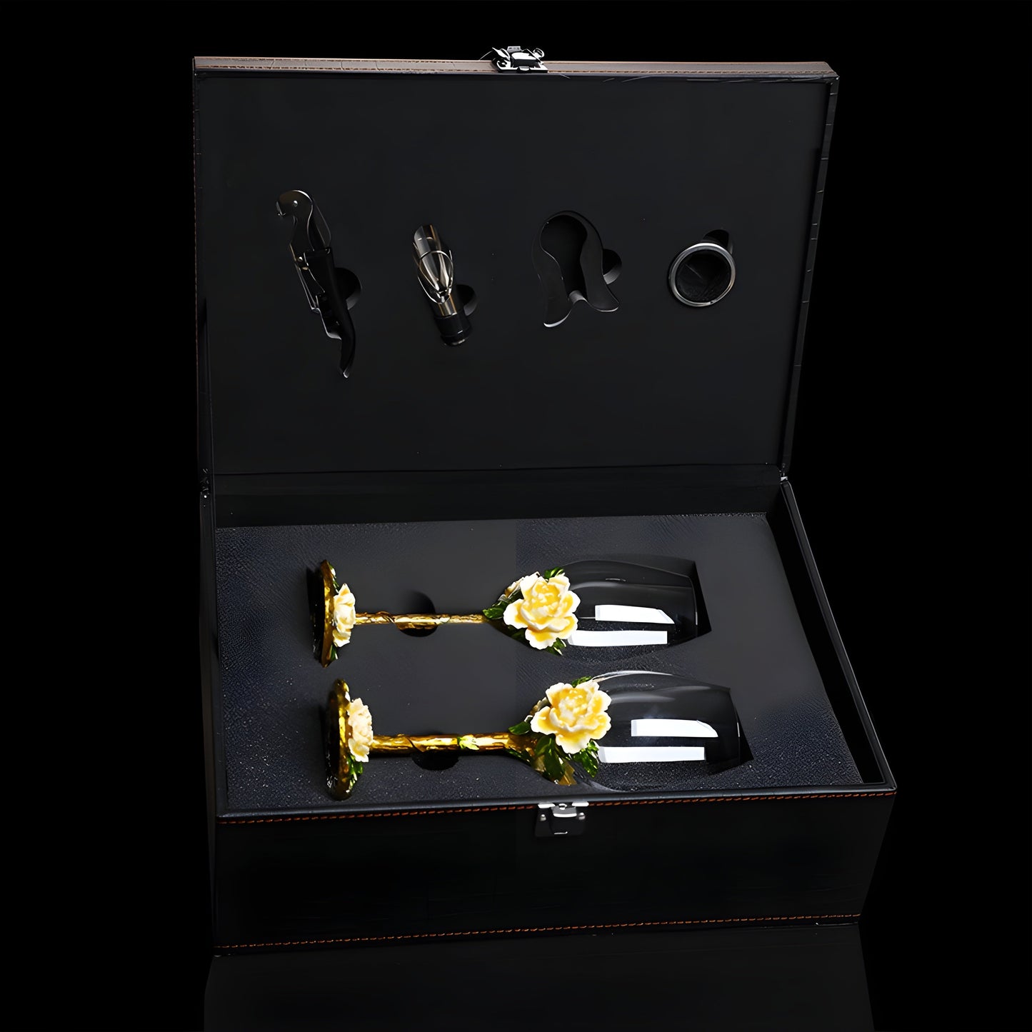 Coppia Di Calici "Golden Flower" GuerraHome