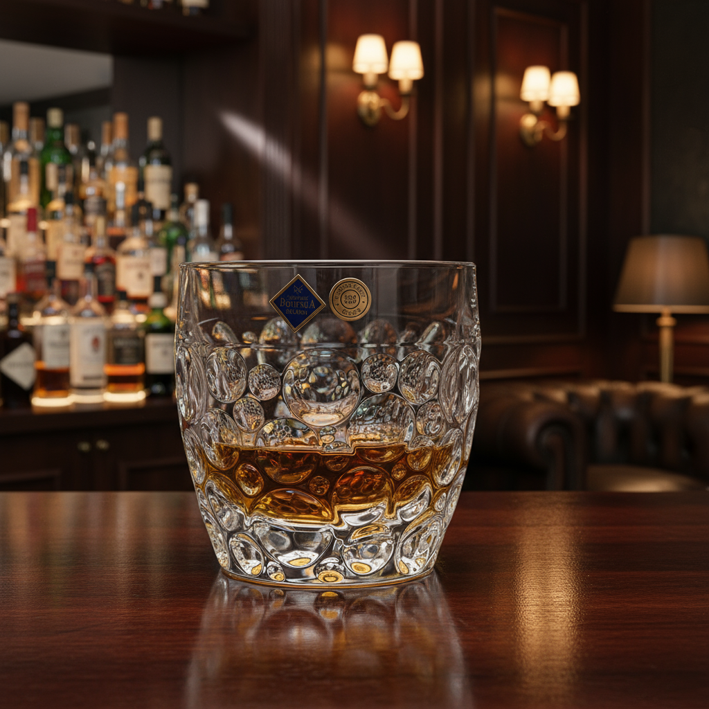 Set di Bicchieri e Decanter in Cristallo Bohemia – Modello 'Lisbona Lucido'