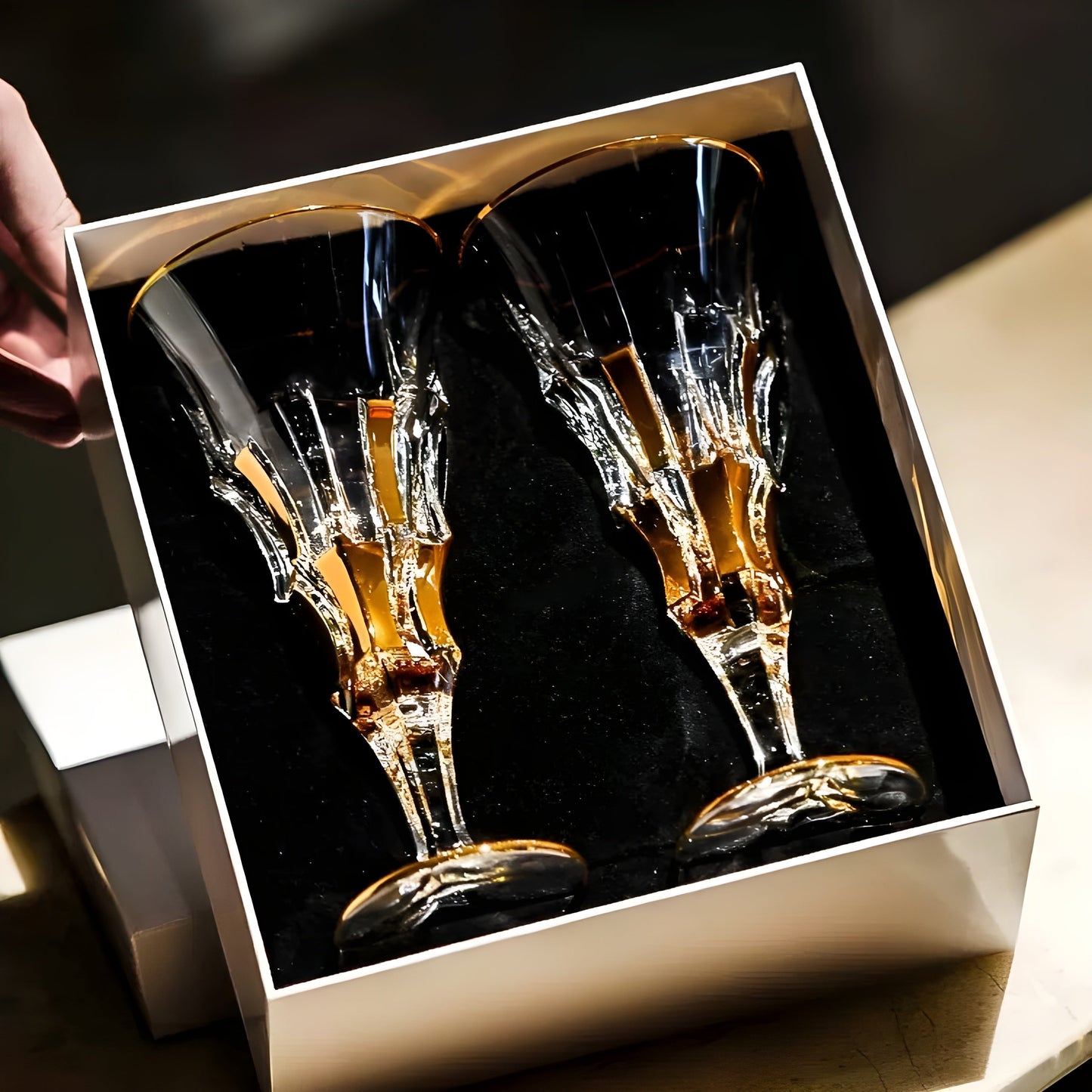 Set di Calici con Decanter 'Royal' in Cristallo Bohemia GuerraHome