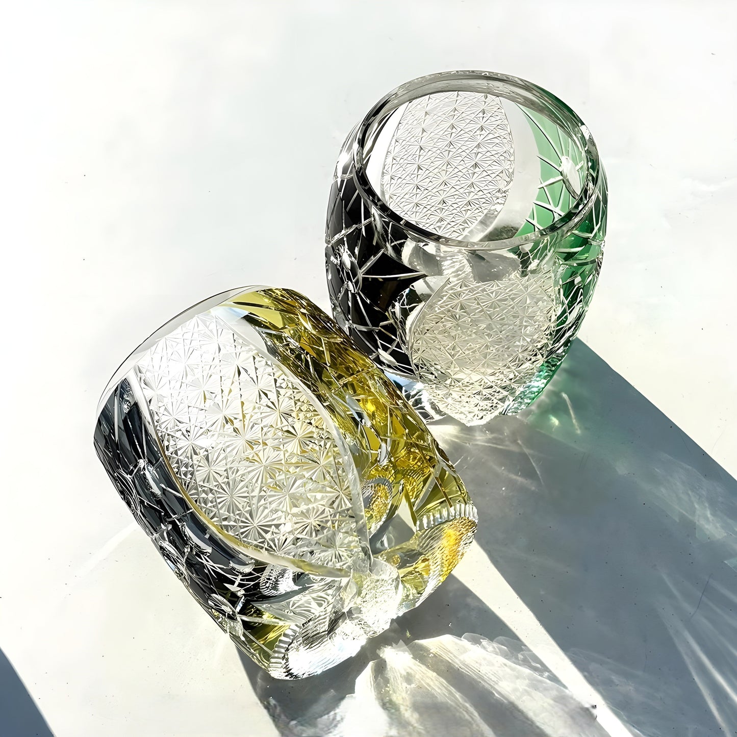 Bicchiere Edo Kiriko – ‘Venere’ (Oro/Nero) – Scatola in legno GuerraHome