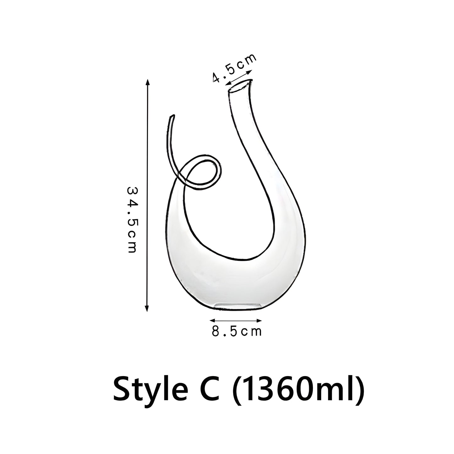 Decanter 'Astratto' in Vetro GuerraHome