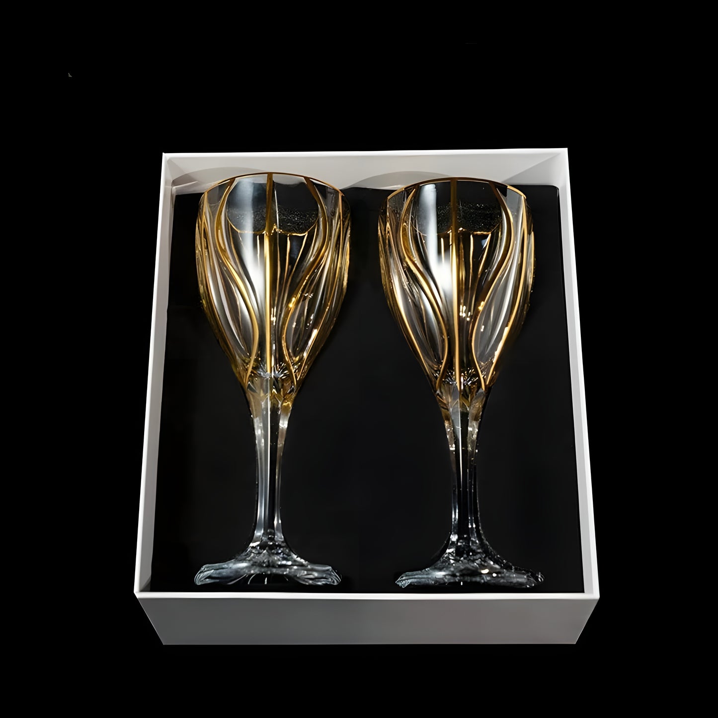 Set Calici e Decanter in Cristallo Bohemia – Modello Vortice Reale