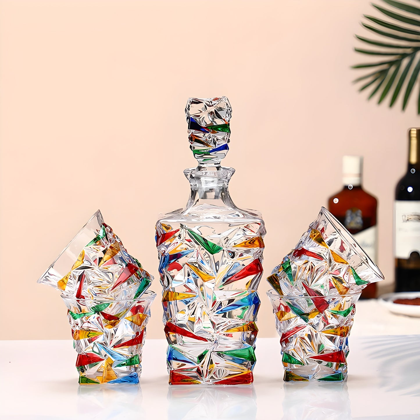 Set Bicchieri e Decanter in Cristallo 'Glaciale' – Collezione Murano | Design Ispirato a Zecchin GuerraHome