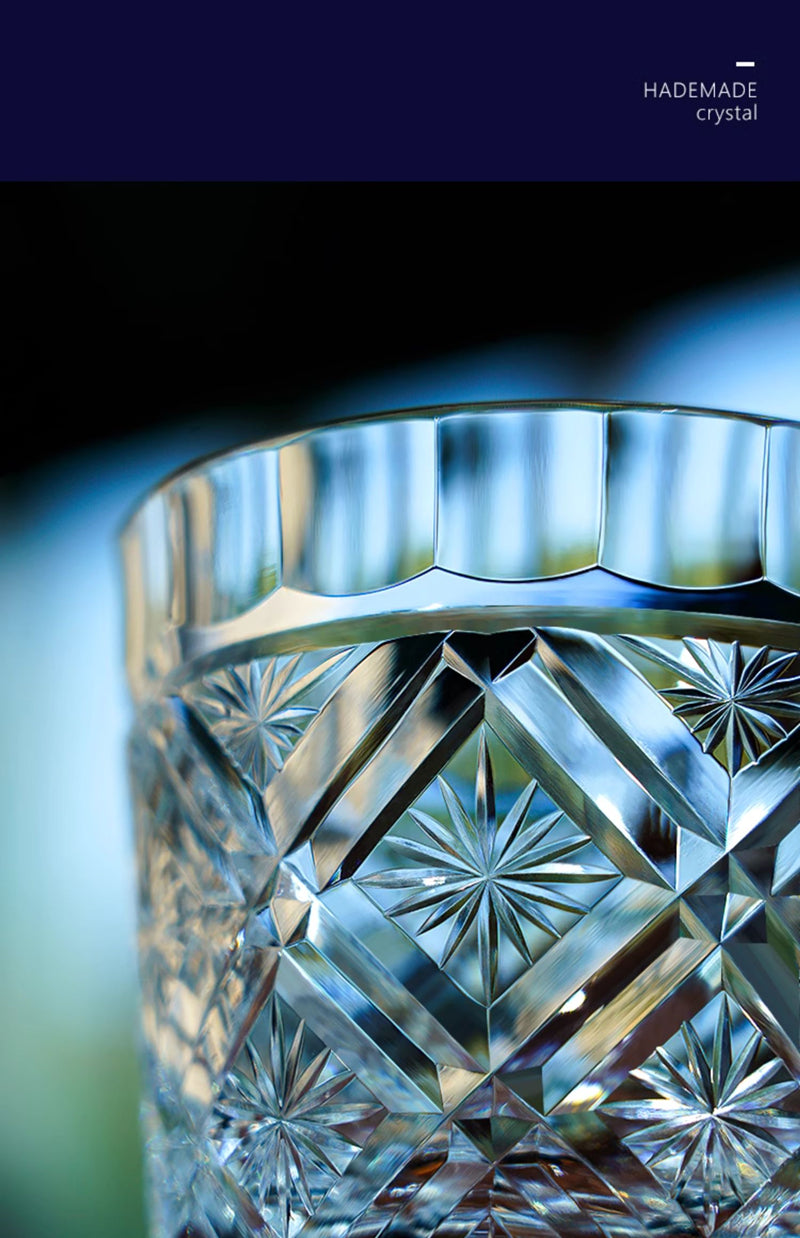 Bicchiere Edo Kiriko – Fioriture– Scatola in Legno GuerraHome