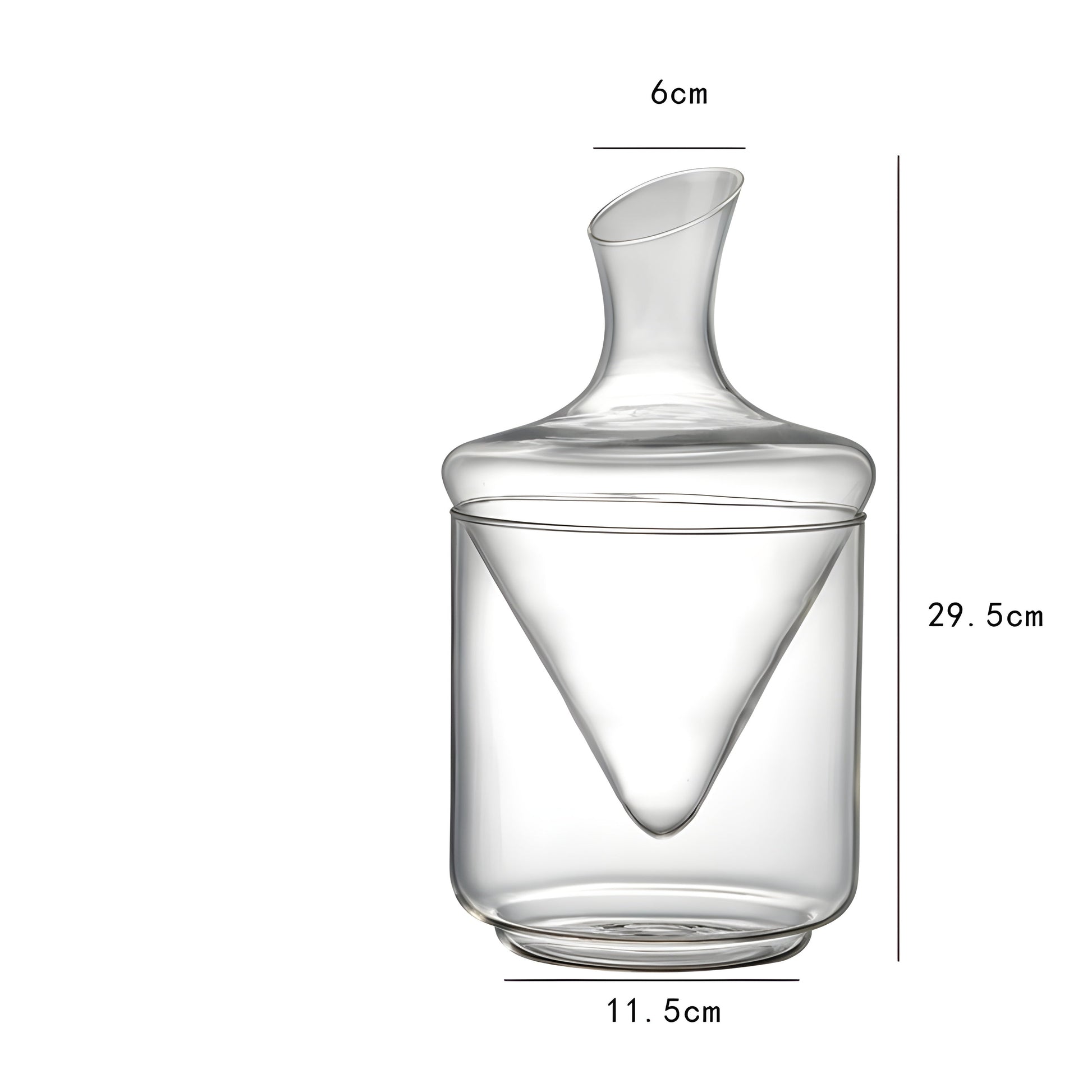 Ice Bucket Decanter Set Glass Oblique Mouth GuerraHome