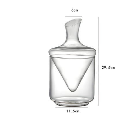 Ice Bucket Decanter Set Glass Oblique Mouth GuerraHome