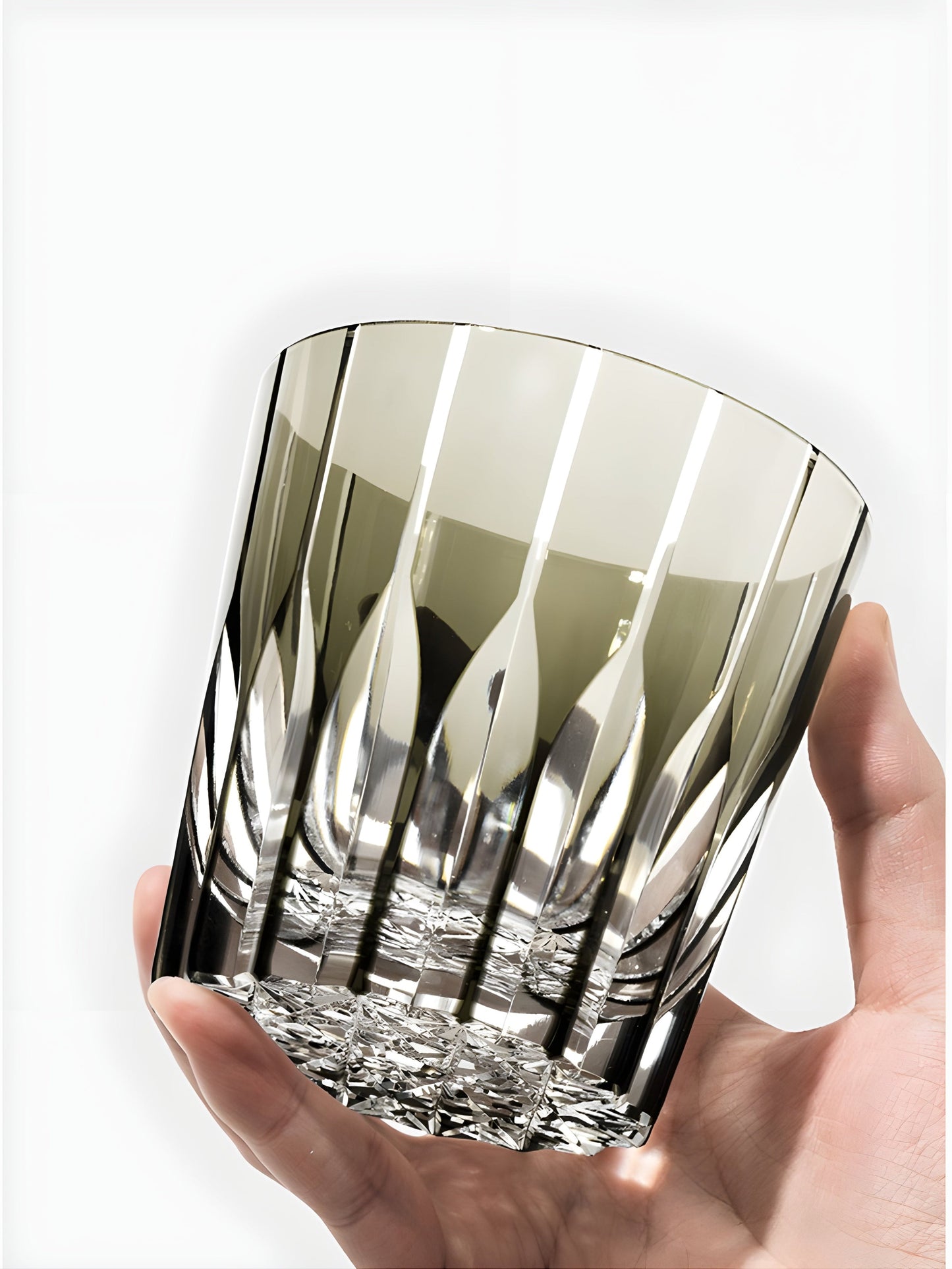 Bicchiere Edo Kiriko – Kagami Design 'Asterismo' – Scatola in Legno GuerraHome