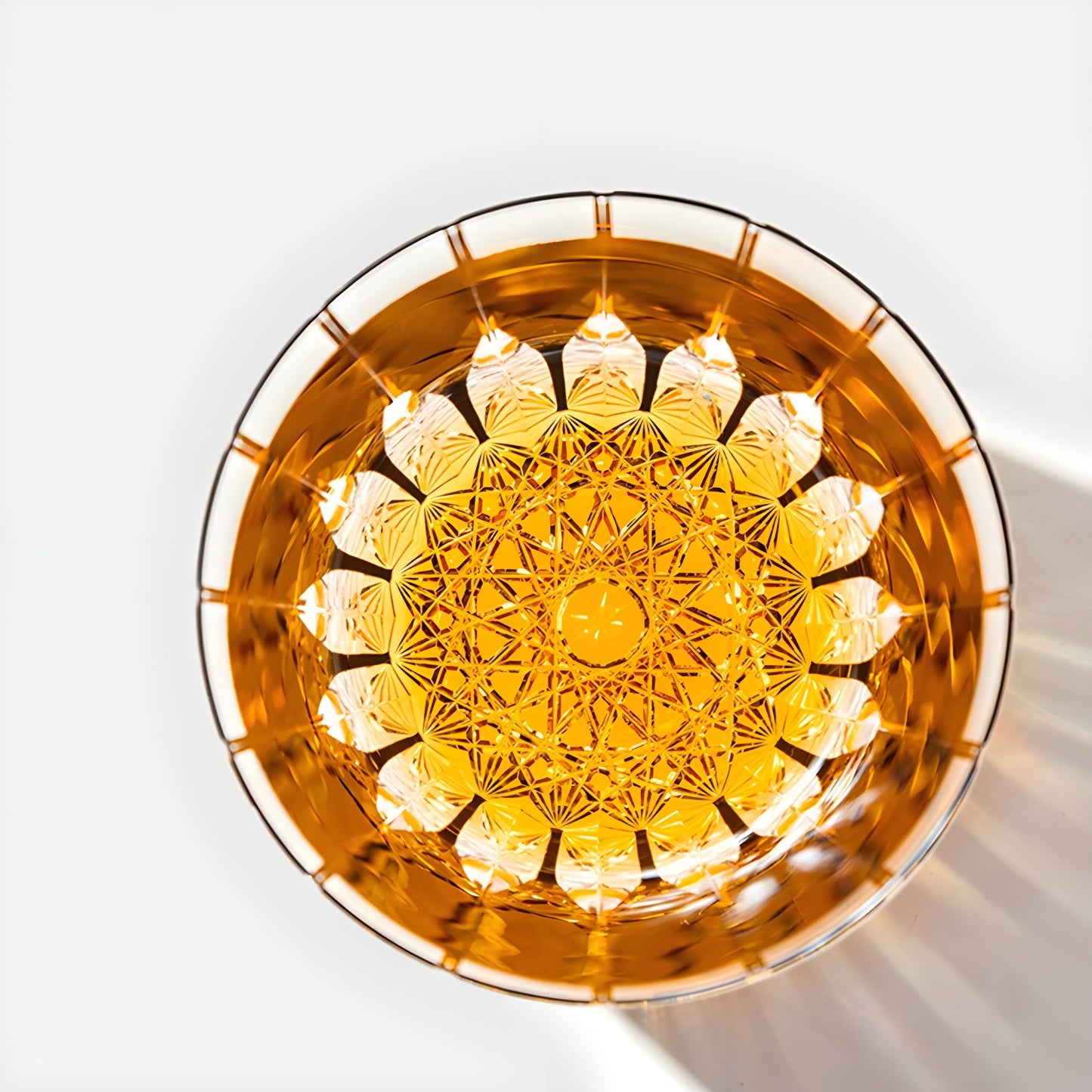 Bicchiere Edo Kiriko – Kagami Design 'Asterismo' – Scatola in Legno GuerraHome