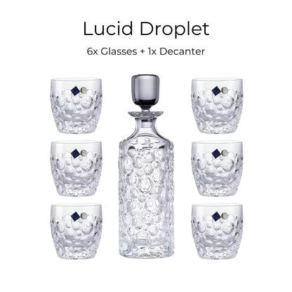 Set di Bicchieri e Decanter in Cristallo Bohemia – Modello 'Lisbona Lucido'