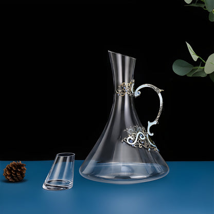 Set di Calici con Decanter 'Emerald Bloom' in Cristallo GuerraHome
