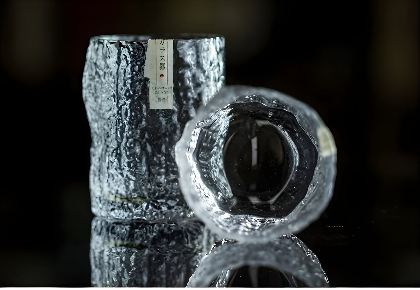 Bicchiere da Whisky Edo Kiriko in Cristallo – Intagliato a Mano - Scatola in legno GuerraHome