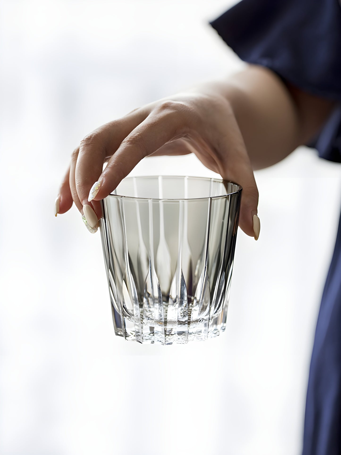 Bicchiere Edo Kiriko – Kagami Design 'Asterismo' – Scatola in Legno GuerraHome