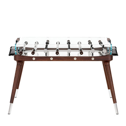 90° Minuto IIII – Tavolo da Calcio Balilla in Legno Wengè e Vetro Trasparente