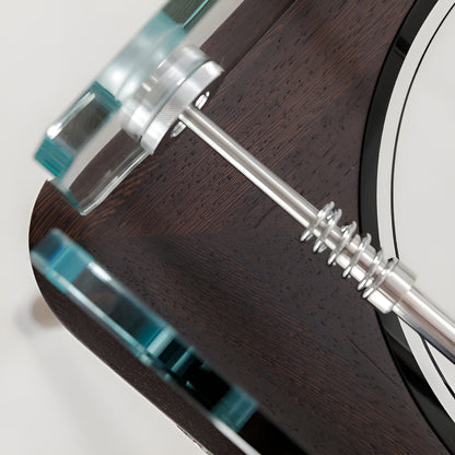 90° Minuto IIII – Tavolo da Calcio Balilla in Legno Wengè e Vetro Trasparente