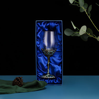 Set di Calici con Decanter 'Emerald Bloom' in Cristallo GuerraHome