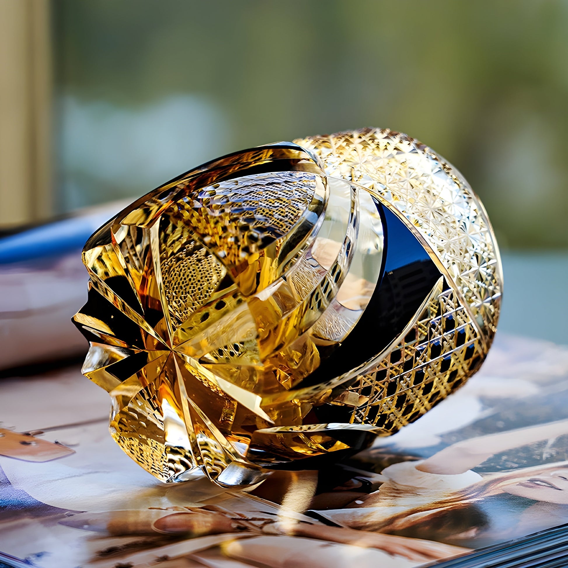 Bicchiere Edo Kiriko – ‘Cavaliere Imperiale’ – Scatola in legno GuerraHome