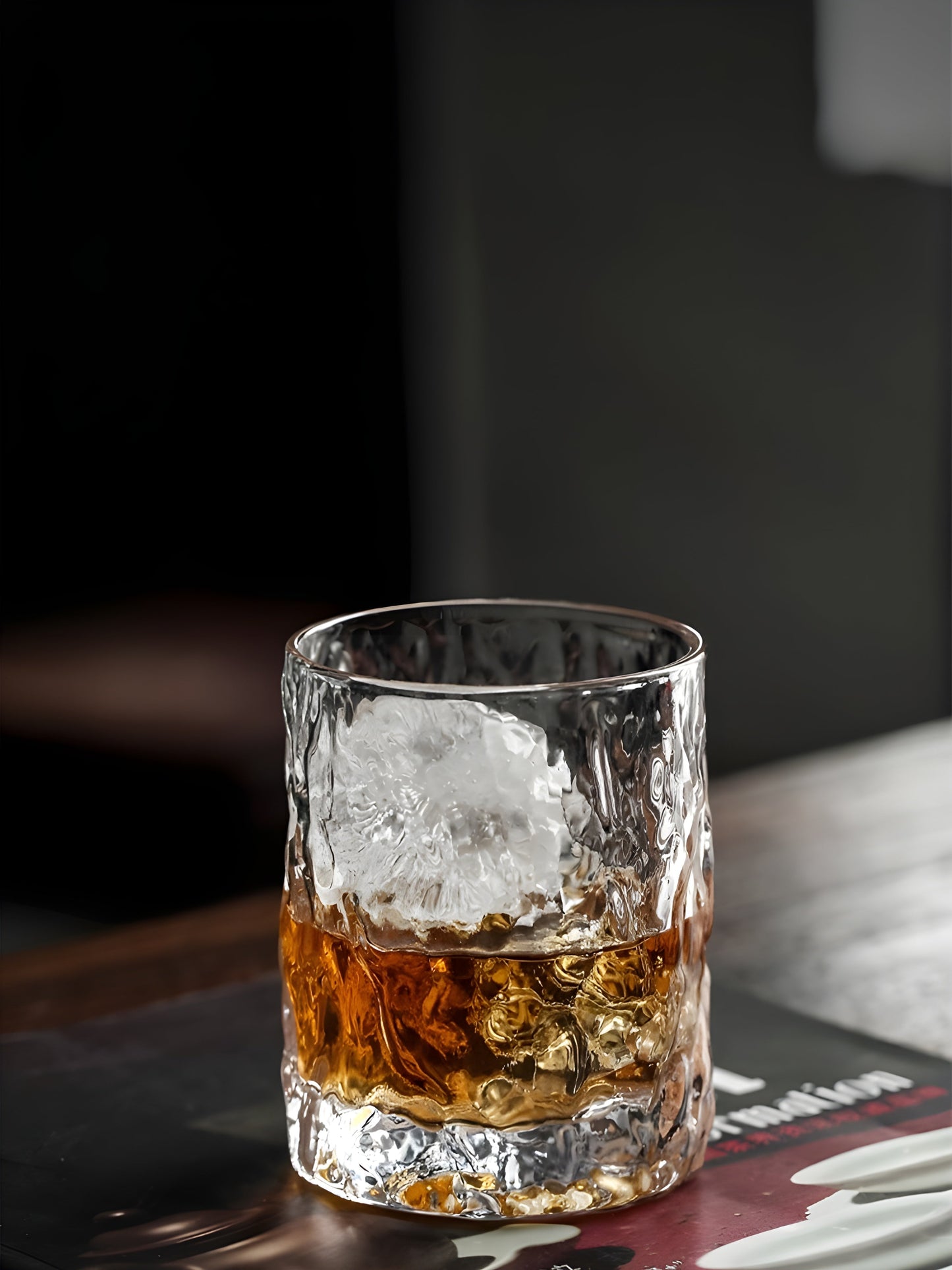 Japanese EDO First Snow Old Fashioned Glass Whiskey Cup Wood Gift Box Whisky Thick Crystal Hammer Heavy Wine Tumbler Beer Mug GuerraHome