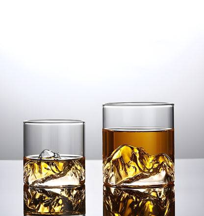 Bicchiere da Whisky – 'Monte Fuji' - Scatola in legno