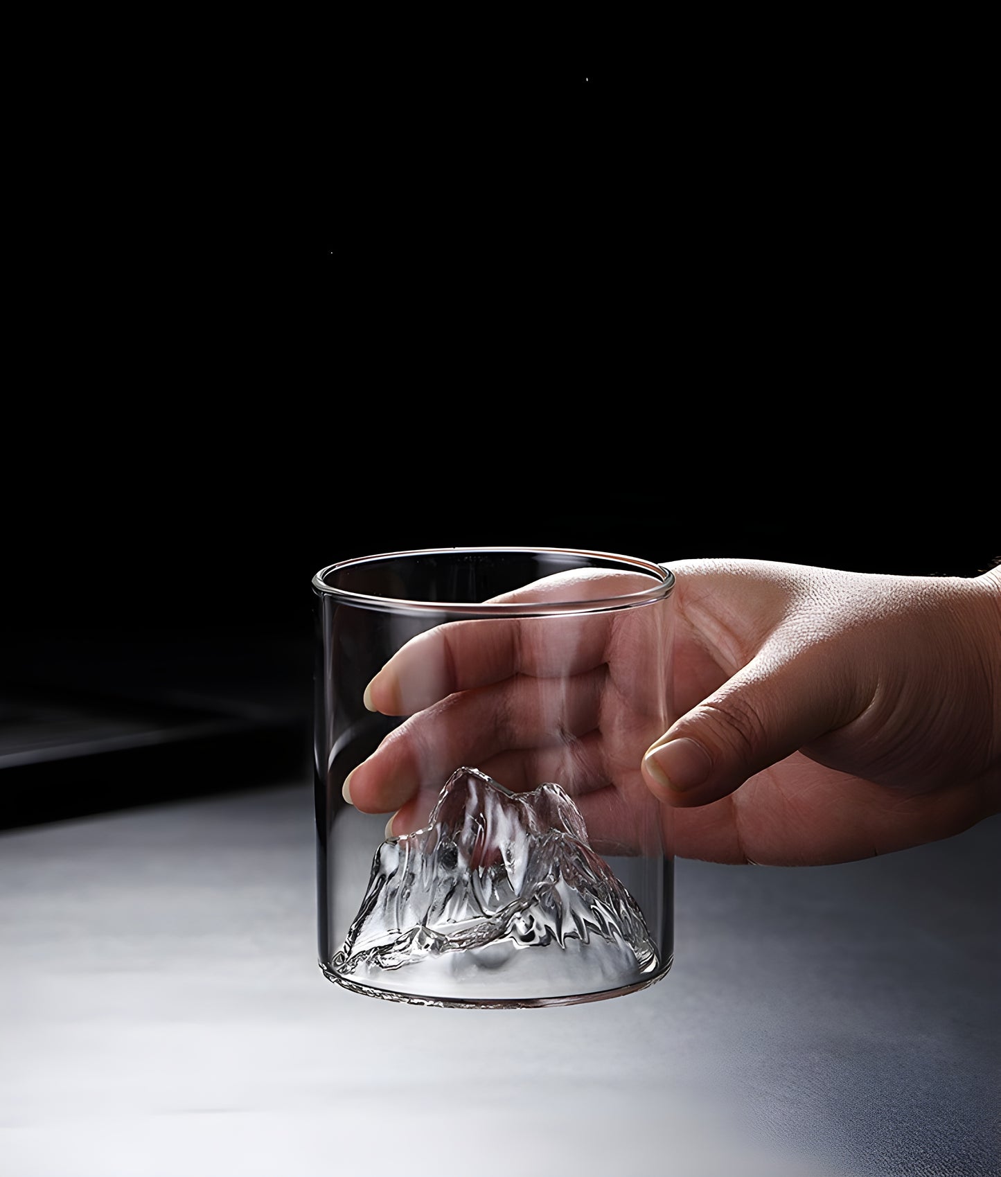 Bicchiere da Whisky – 'Monte Fuji' - Scatola in legno