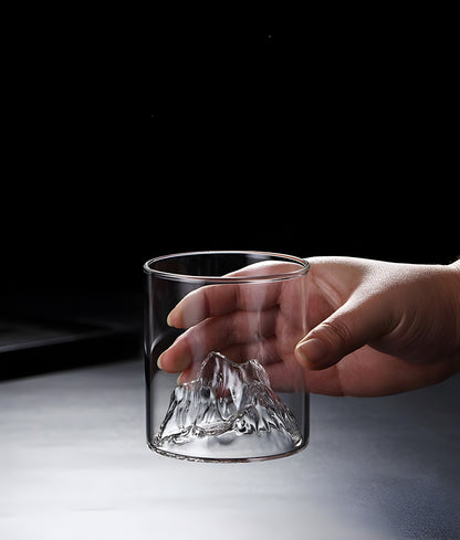 Bicchiere da Whisky – 'Monte Fuji' - Scatola in legno