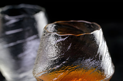 Bicchiere Edo Kiriko – ‘Snowfall’ (Cristallo trasparente) – Scatola in legno GuerraHome