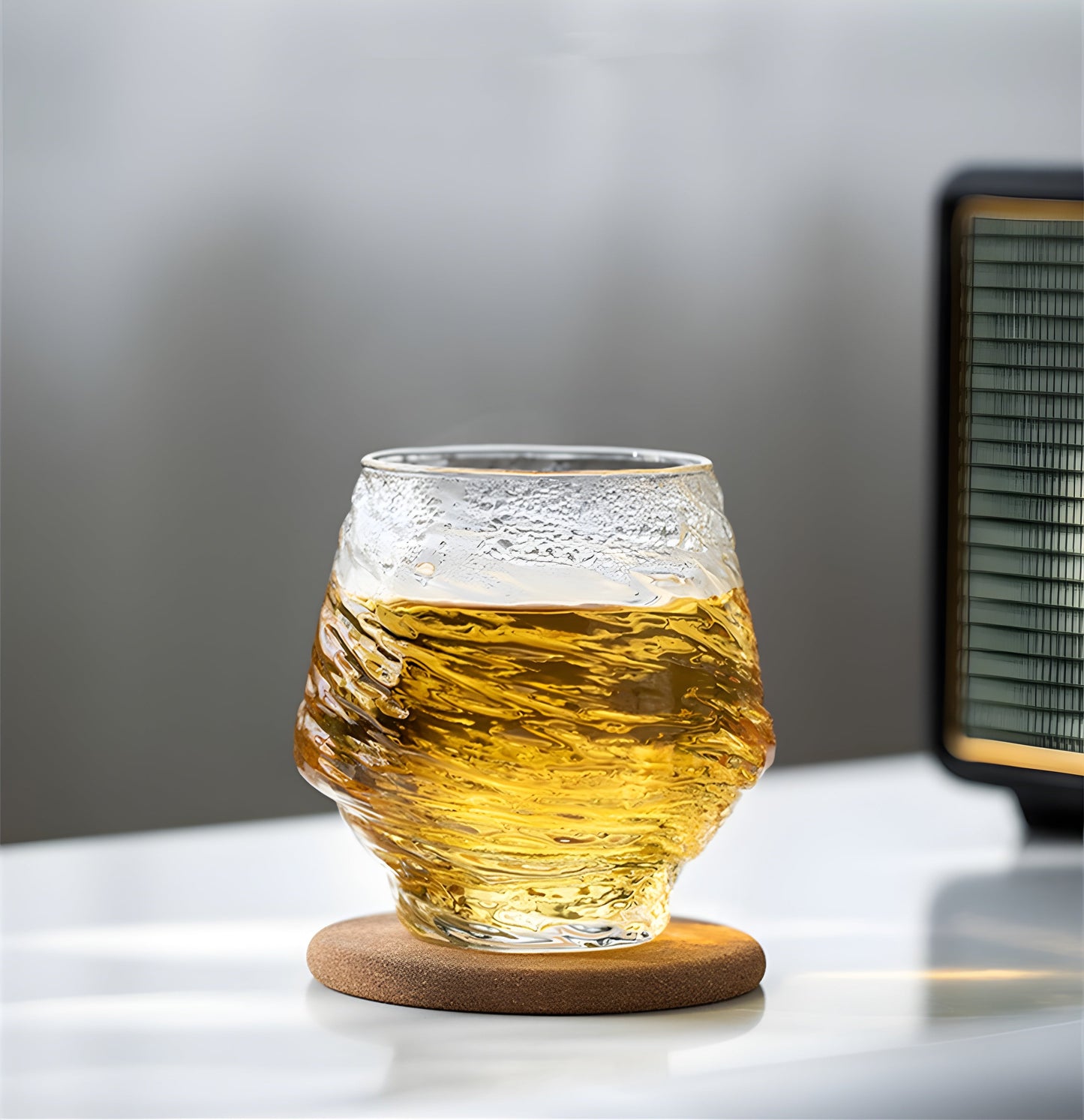 Bicchiere Edo Kiriko – ‘Snowfall’ (Cristallo trasparente) – Scatola in legno GuerraHome