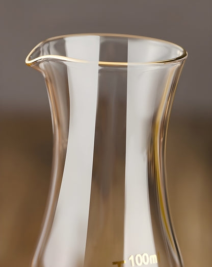 Set Bicchieri da Shot in Cristallo – Modello "Golden Mountain" 24K con Decanter 100 ml