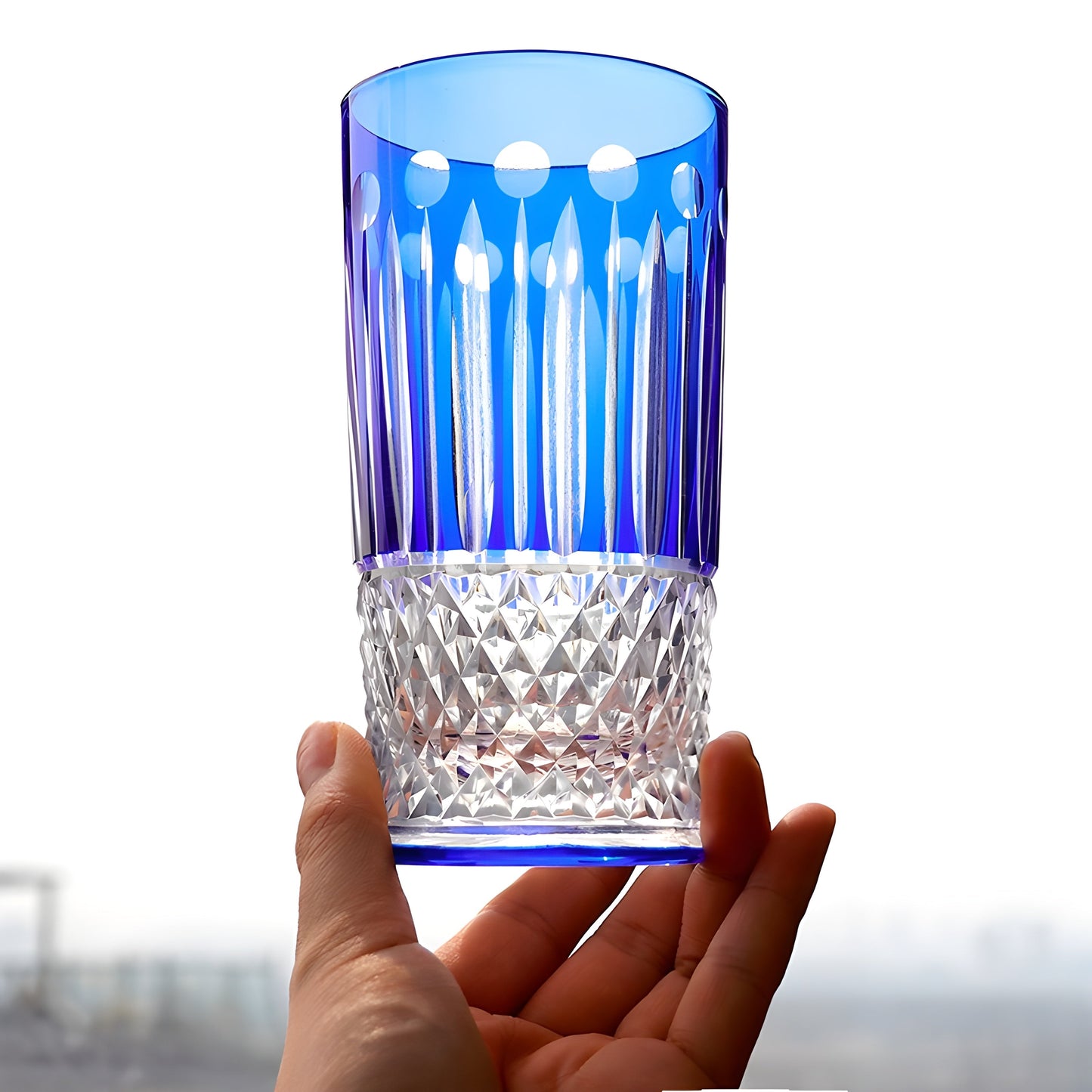 Bicchiere in Cristallo - 'Royal Blue Diamond' GuerraHome