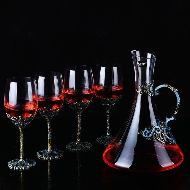 Wine glass decanter set gift GuerraHome