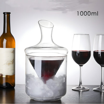 Ice Bucket Decanter Set Glass Oblique Mouth GuerraHome