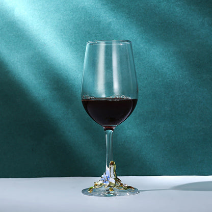 Enamel Goblet Crystal Glass Cup Home Use Set GuerraHome