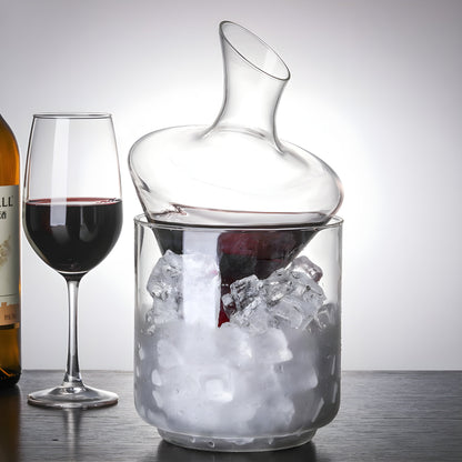 Ice Bucket Decanter Set Glass Oblique Mouth GuerraHome