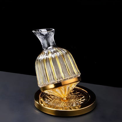 Set di Calici con Decanter 'Golden' In Cristallo GuerraHome