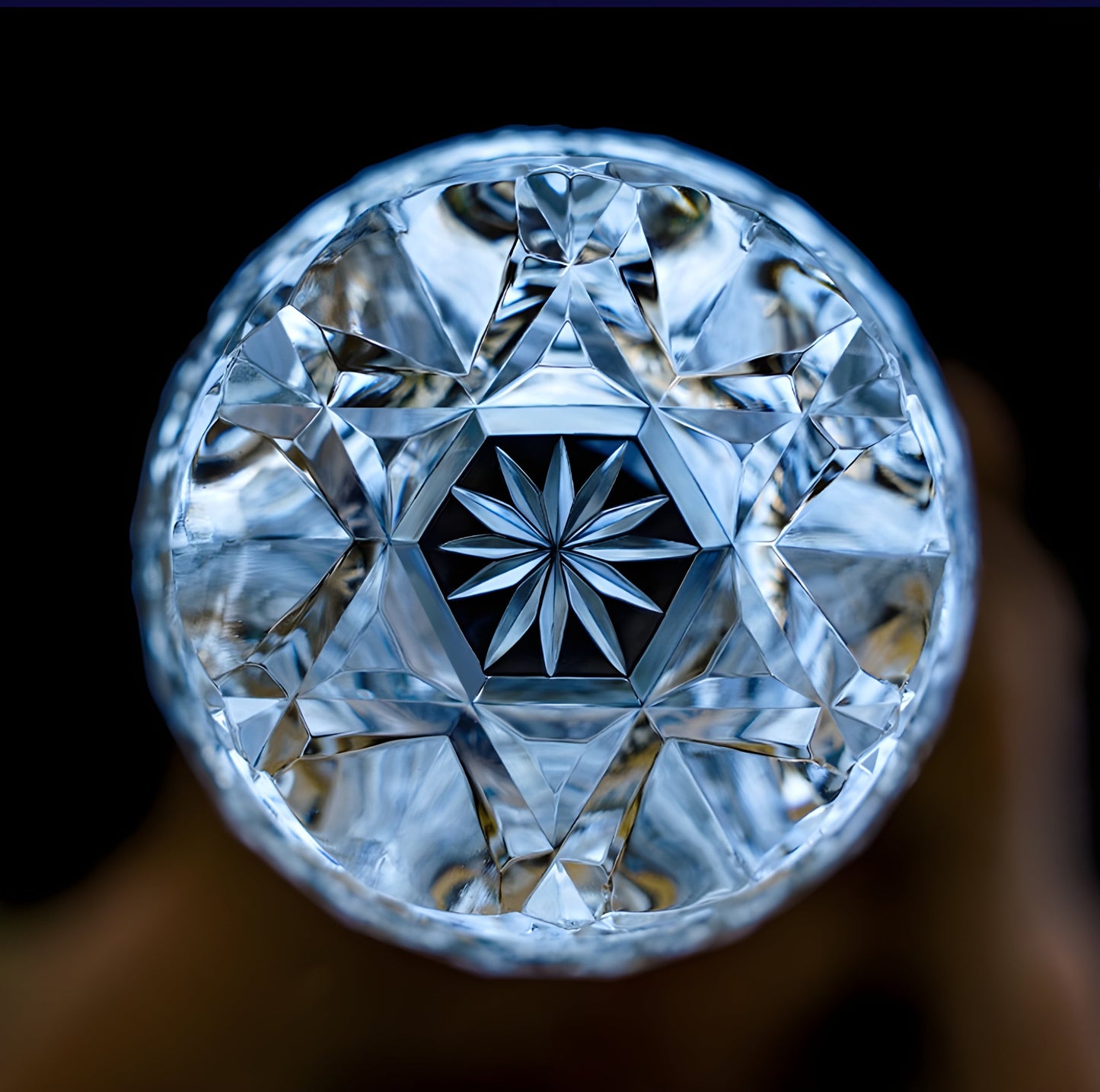 Bicchiere Edo Kiriko – Fioriture– Scatola in Legno GuerraHome