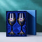 Enamel Goblet Crystal Glass Cup Home Use Set GuerraHome