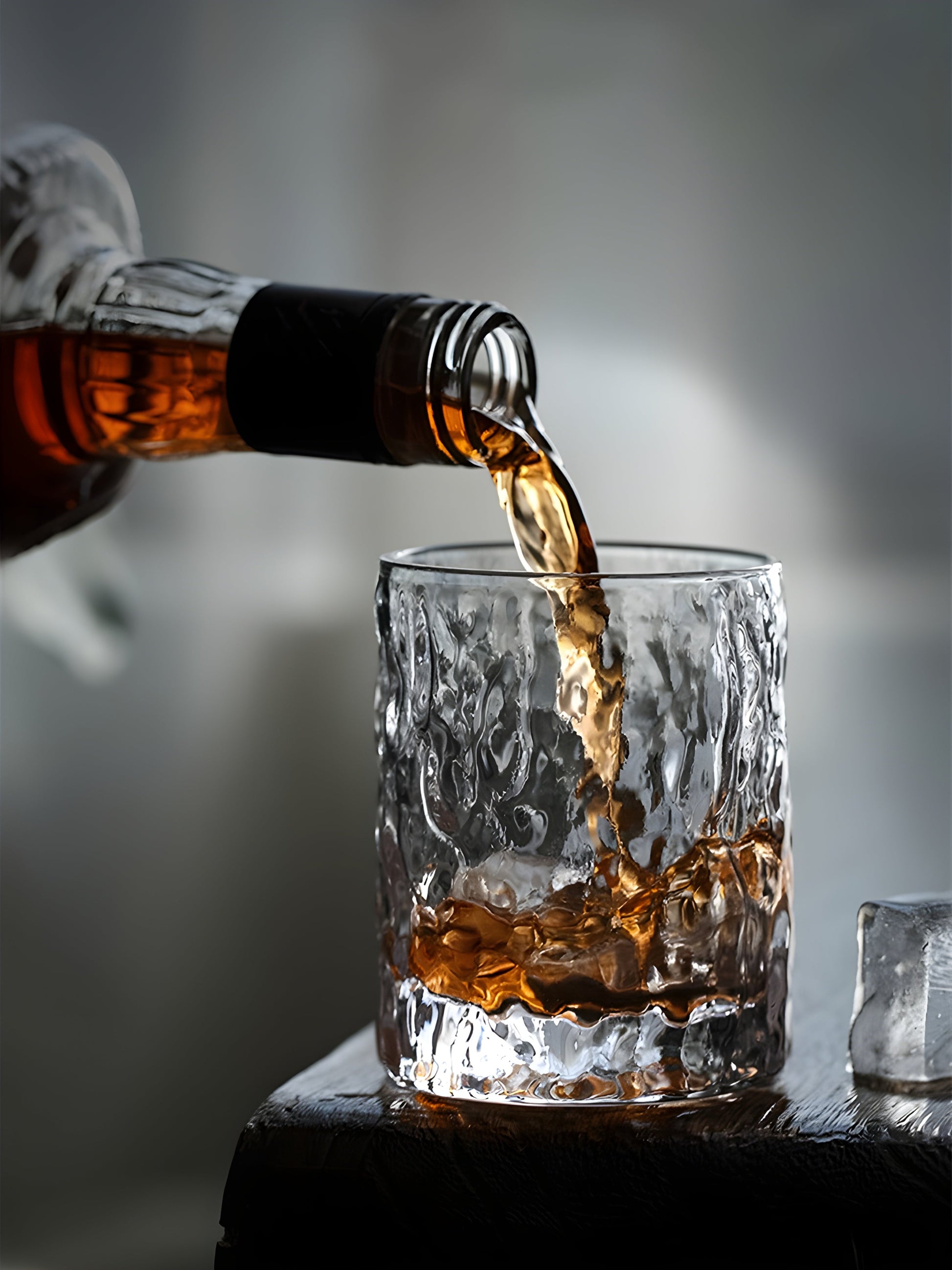 Japanese EDO First Snow Old Fashioned Glass Whiskey Cup Wood Gift Box Whisky Thick Crystal Hammer Heavy Wine Tumbler Beer Mug GuerraHome