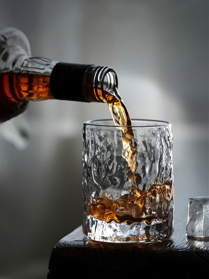 Japanese EDO First Snow Old Fashioned Glass Whiskey Cup Wood Gift Box Whisky Thick Crystal Hammer Heavy Wine Tumbler Beer Mug GuerraHome