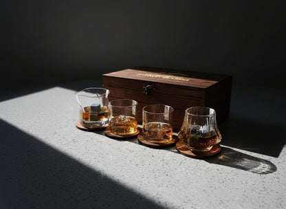 Set Bicchieri da Whisky “Four Seasons”  - Scatola in Legno