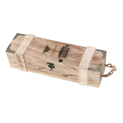 Antique Paulownia Clamshell Wine Packaging Box GuerraHome