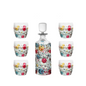 Set di Bicchieri e Decanter in Cristallo Bohemia – Modello “Lisbona Mosaico'
