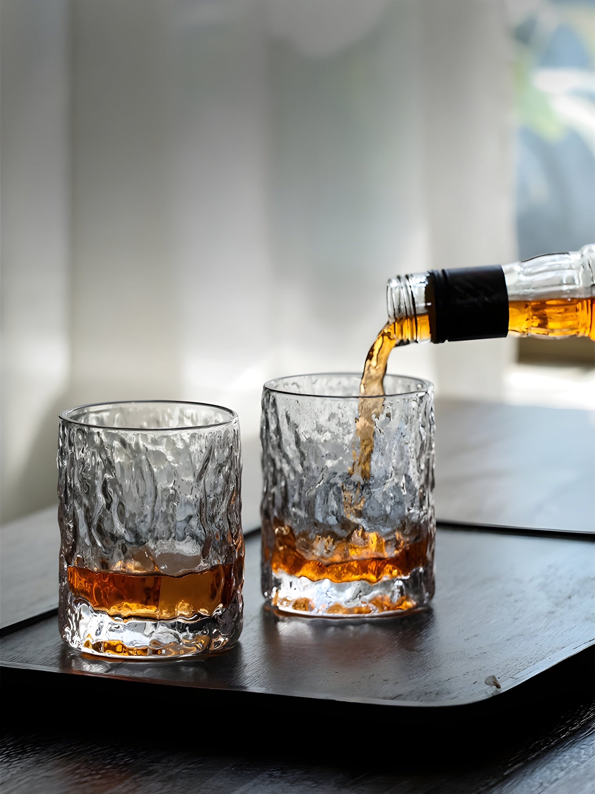 Japanese EDO First Snow Old Fashioned Glass Whiskey Cup Wood Gift Box Whisky Thick Crystal Hammer Heavy Wine Tumbler Beer Mug GuerraHome