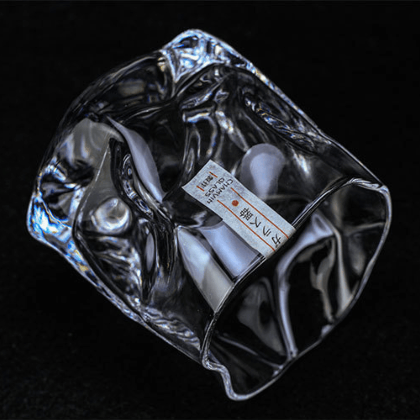 Bicchiere da Whisky Edo Kiriko – Corpo Increspato - Scatola In Legno GuerraHome