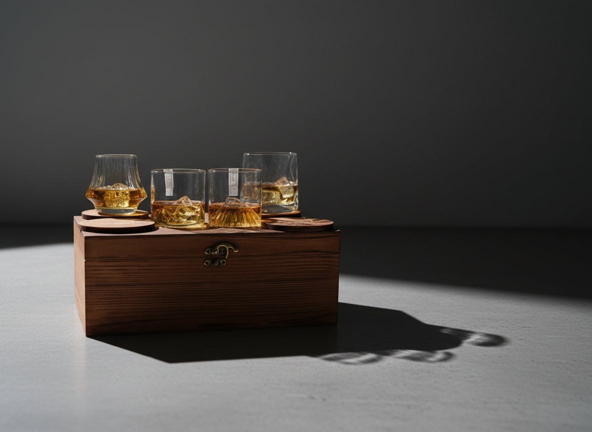 Set Bicchieri da Whisky “Four Seasons”  - Scatola in Legno
