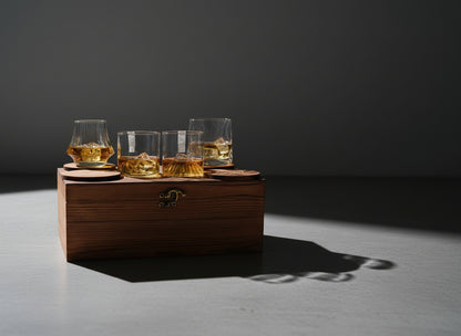 Set Bicchieri da Whisky “Four Seasons”  - Scatola in Legno