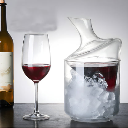 Ice Bucket Decanter Set Glass Oblique Mouth GuerraHome