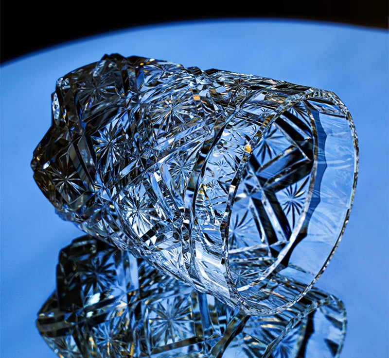 Bicchiere Edo Kiriko – Fioriture– Scatola in Legno GuerraHome