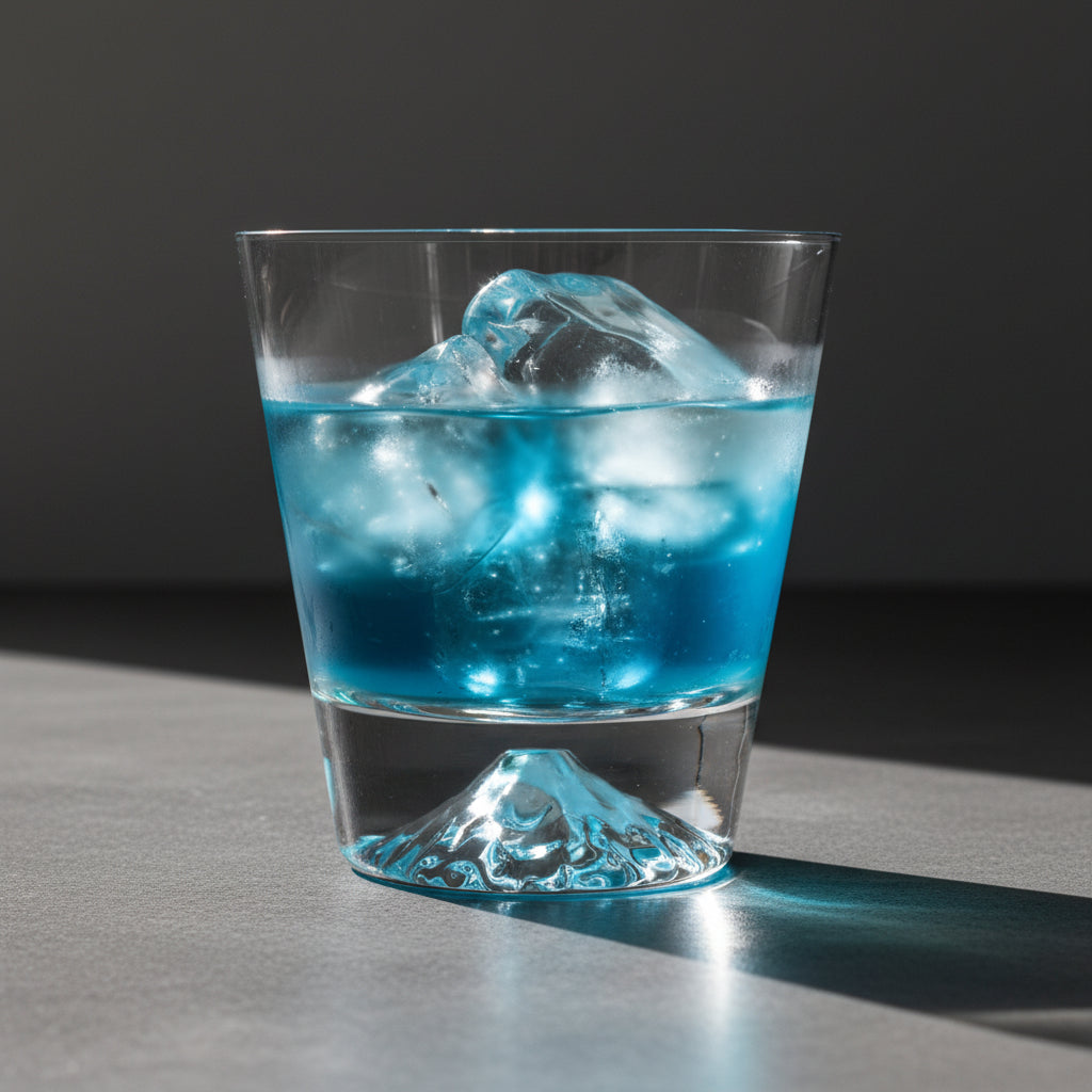 Bicchiere da Whisky in Cristallo – 'Monte Fuji' - Scatola in Legno