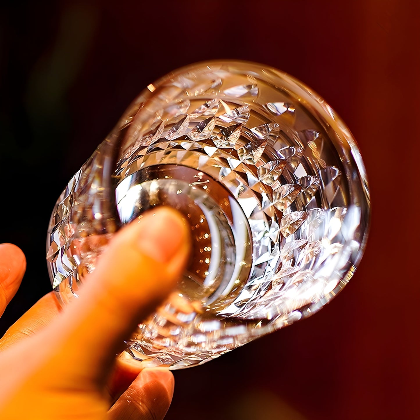 Diamond Cut Asterism Hand Carving Crystal Old Fashioned Glass Thick Heavy Classics Whiskey Rocks Wine Cup Beer Tumbler Lowball GuerraHome