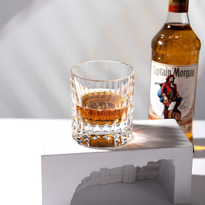 Diamond Cut Asterism Hand Carving Crystal Old Fashioned Glass Thick Heavy Classics Whiskey Rocks Wine Cup Beer Tumbler Lowball GuerraHome